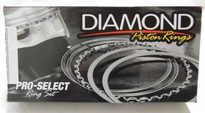 Diamond Racing Products - Diamond Pro Select 09063700 - Plasma Moly Piston Rings 1.5mm x 1.5mm x 3mm - 3.700" Bore