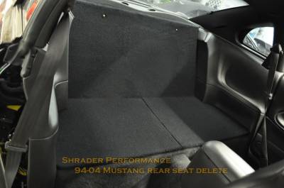 Shrader Performance - 94-04 Mustang Rear Seat Delete (Coupe)
