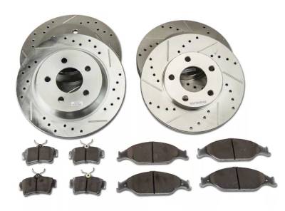 PowerStop Brakes - PowerStop Z26 Street Warrior Front & Rear Rotor and Pad Kit, Cobra Brakes