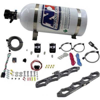 Nitrous Express - Nitrous Express Direct Port Plate Wet Kit for Coyote Engine with 10LB Bottle
