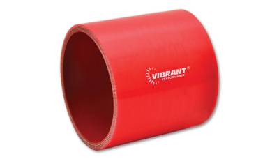 Vibrant Performance - Vibrant Performance 2706R - Straight Hose Coupler, 2" ID, 3" Length - Red