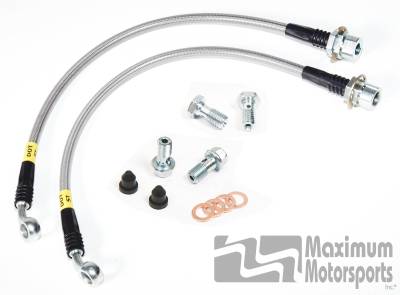 Maximum Motorsports - Stainless Steel Brake Hose Kit for 94-04 Mustang Front Brakes