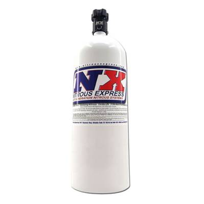 Nitrous Express - Nitrous Express 15LB Aluminum Bottle w/ Lightning 500 Valve & 4AN Nipple