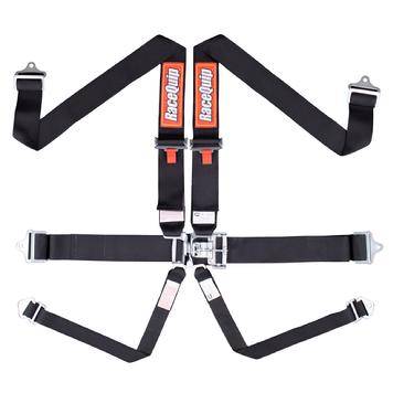 Racequip - Racequip 6PT SFI 16.1 Link & Latch Harness (Black)