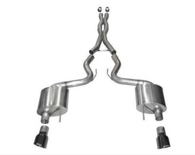 Corsa Performance - Corsa Performance Xtreme Catback for 15-17 Mustang GT w/ Black Tips