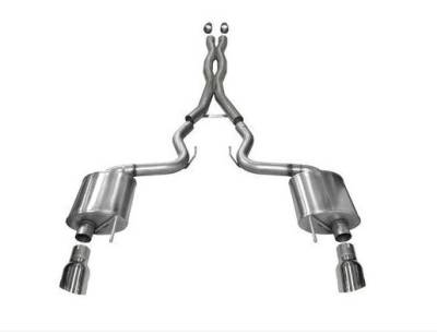 Corsa Performance - Corsa Performance Sport Catback for 15-17 Mustang GT w/ Polished Tips