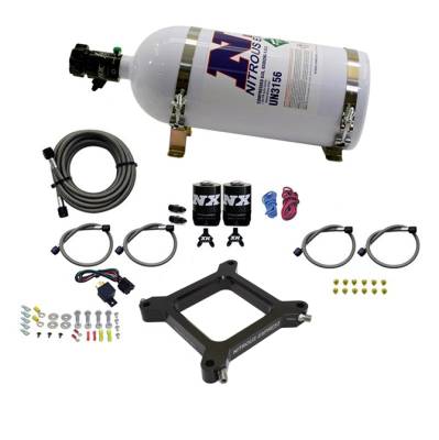 Nitrous Express - Nitrous Express Assassin Plate Kit for Edelbrock Vic Jr Intake (10# Bottle)