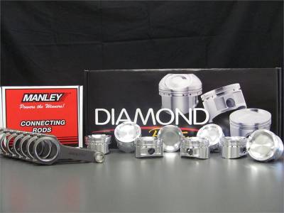 Engine Parts - Rod and Piston Combos - Excessive Motorsports  - 4.6L 3V Diamond Competition Series Pistons / Manley H-Beam Connecting Rods Combo