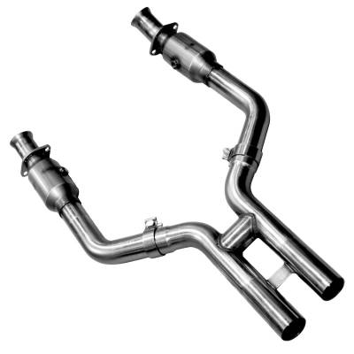 2011-2014 Mustang GT Exhaust  - 2011 - 2014 Mustang GT 5.0L Mid Pipes  - Kooks  - Kooks 11413500 - 2011 - 2014 Mustang GT 5.0L 3" x 2 3/4" Catted H-Pipe