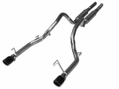 Pypes SFM66BLK 2005 - 2010 Mustang GT Mid-Muffler Cat-Back Exhaust System with Black Tips