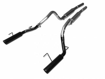 Pypes SFM66MB 2005 - 2010 Mustang GT Super System Cat-Back Exhaust with Black Tips