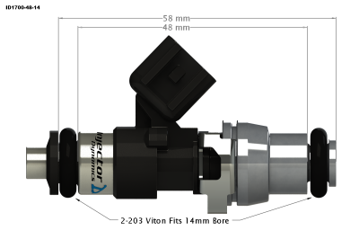 Injector Dynamics - Injector Dynamics ID1700 1700cc Injectors - 48mm Length - Image 3