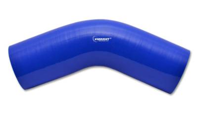 4 Ply Reinforced Silicone Couplers  - 45 Degree Elbows - Vibrant Performance - Vibrant Performance 2751B - 45 Degree Elbow, 2.25" ID x 5" Leg Length - Blue