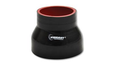 4 Ply Reinforced Silicone Couplers  - Reducer Couplers - Vibrant Performance - Vibrant Performance 2770 - Reducer Coupler, 2.25" Inlet, 3" Outlet x 3" Length - Black
