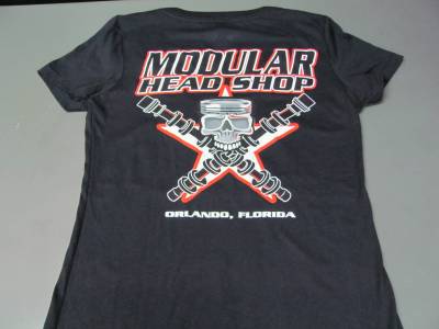 Excessive Motorsports  - Modular Head Shop Ladies Skull V-Neck - Image 1