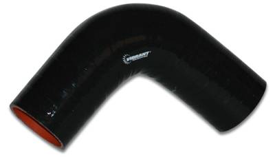 4 Ply Reinforced Silicone Couplers  - 90 Degree Elbows - Vibrant Performance - Vibrant Performance 2843 - 90 Degree Elbow, 1.75" ID x 4" Leg Length - Black