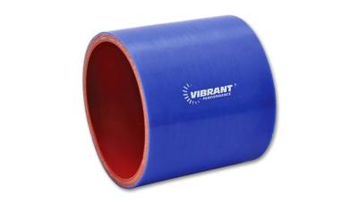 Vibrant Performance 2720B - Straight Hose Coupler, 3.25" ID, 3" Length - Blue