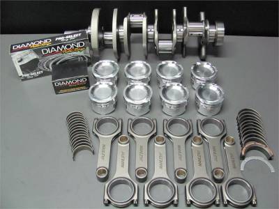 Modular Head Shop 1000+ HP 4.6L Rotating Assembly - Eagle Forged 8 Bolt Crankshaft, Manley 4340 H-Beam Rods and Diamond Pistons