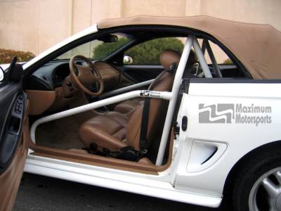 Maximum Motorsports - 94-04 Mustang 6-Point Roll Cage with Swing-out Door Bars and Harness Mount (Convertible) - Image 2