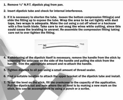 Canton Racing Products - Canton Racing Products Universal Steel Braided Dipstick for 1/" NPT Fitting - Image 2