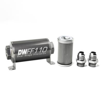 Fuel System - Fuel Filter - Deatschwerks - Deatschwerks 110mm 5 Micron 10AN in-line Fuel Filter