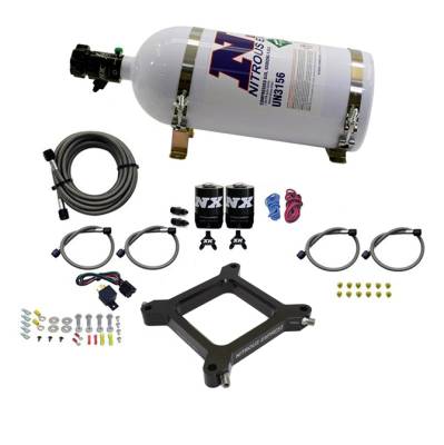 Nitrous Systems and Components - Nitrous Plate Kits  - Nitrous Express - Nitrous Express Assassin Plate Kit for Edelbrock Vic Jr Intake (10# Bottle)